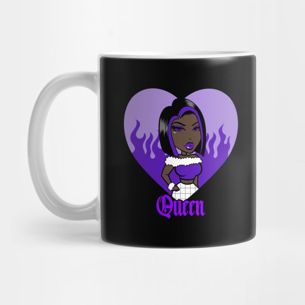 Queen Doll girl Purple-Out v3.2 by Just In Tee Shirts